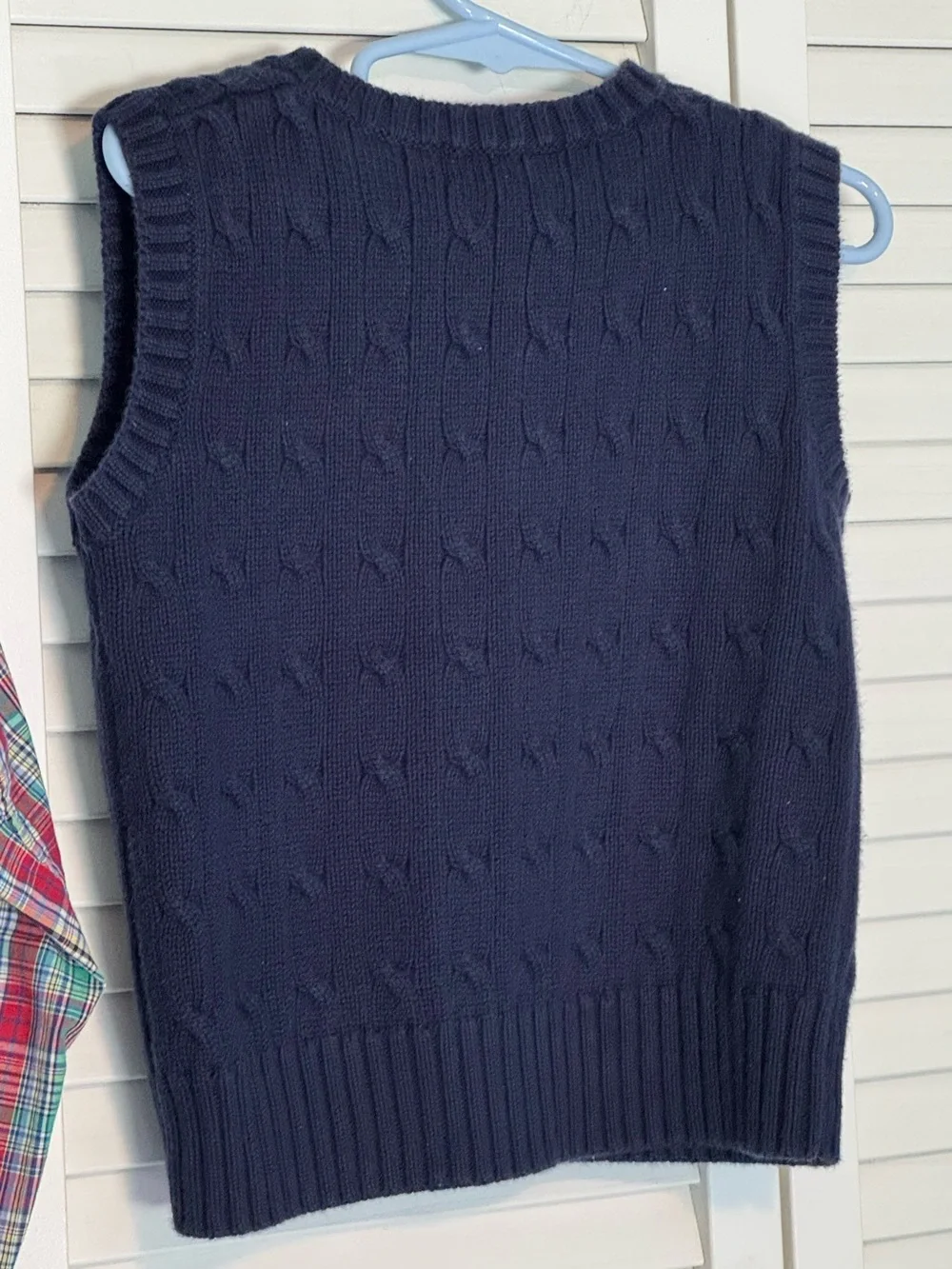 Ralph Lauren Button Down Shirt with Polo Ralph Lauren Navy V-Neck Sweater Vest